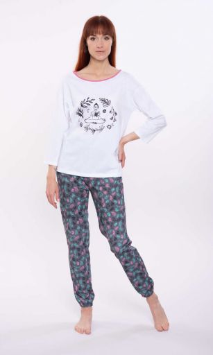 104589 Piżama damska 3/4 ręk.Piżama damska 3/4 ręk.