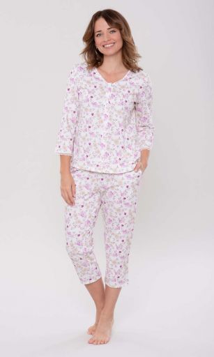 104665 Piżama damska 3/4 ręk.Piżama damska 3/4 ręk.