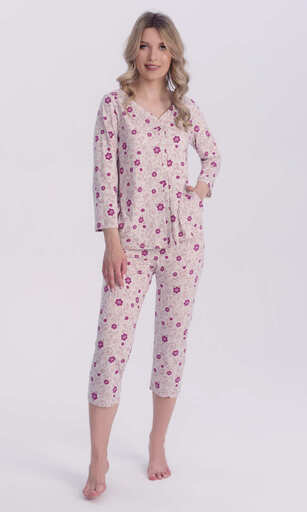 104793 Piżama damska 3/4 ręk.Piżama damska 3/4 ręk.