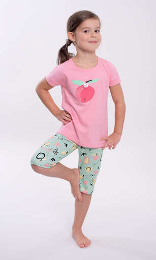 404166 Piżama dziew.kr.ręk.sp.3/4Piżama dziew.kr.ręk.sp.3/4