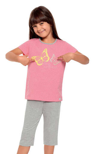 404154 Piżama dziew.kr.ręk.sp.3/4Piżama dziew.kr.ręk.sp.3/4