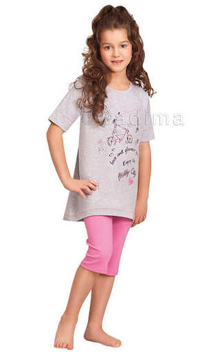 40499 Piżama dziew.kr.ręk.sp.3/4Piżama dziew.kr.ręk.sp.3/4