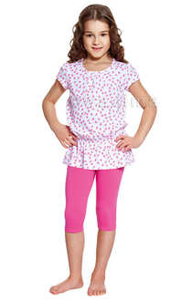 40483 Piżama dziew.kr.ręk.sp.3/4Piżama dziew.kr.ręk.sp.3/4